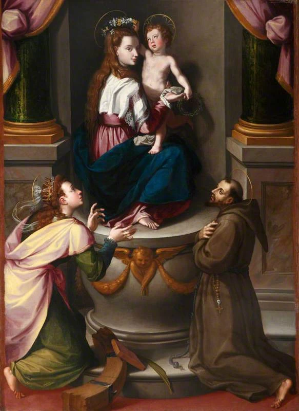344-La Madonna col Bambino e Santa Caterina d'Alessandria e San Francesco d'Assisi - National Trust for Places of Historic Interest or Natural Beauty